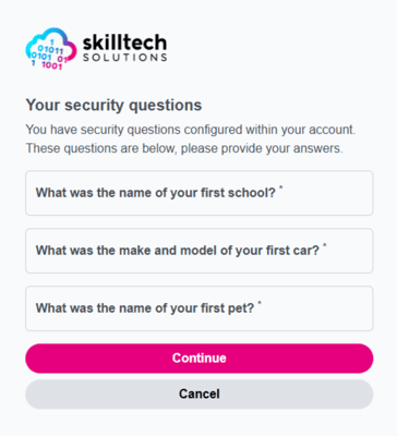 Skilltech One - Recover Account - 1