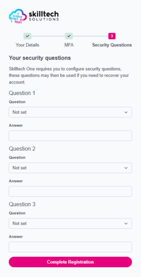 Skilltech One - Recover Account - 3