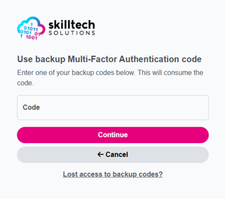 Skilltech One Login Multi-Factor Authentication