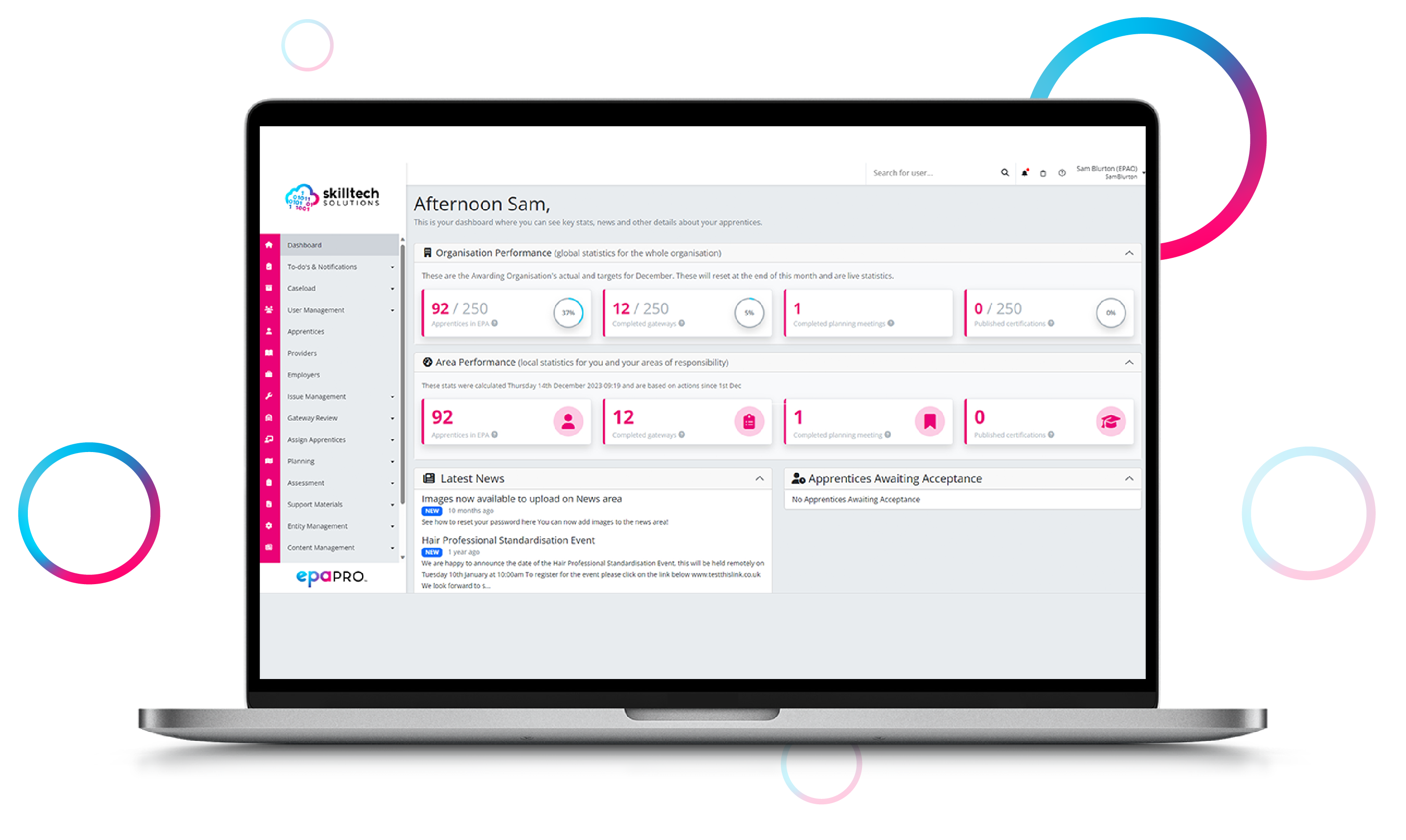 EPAO dashboard